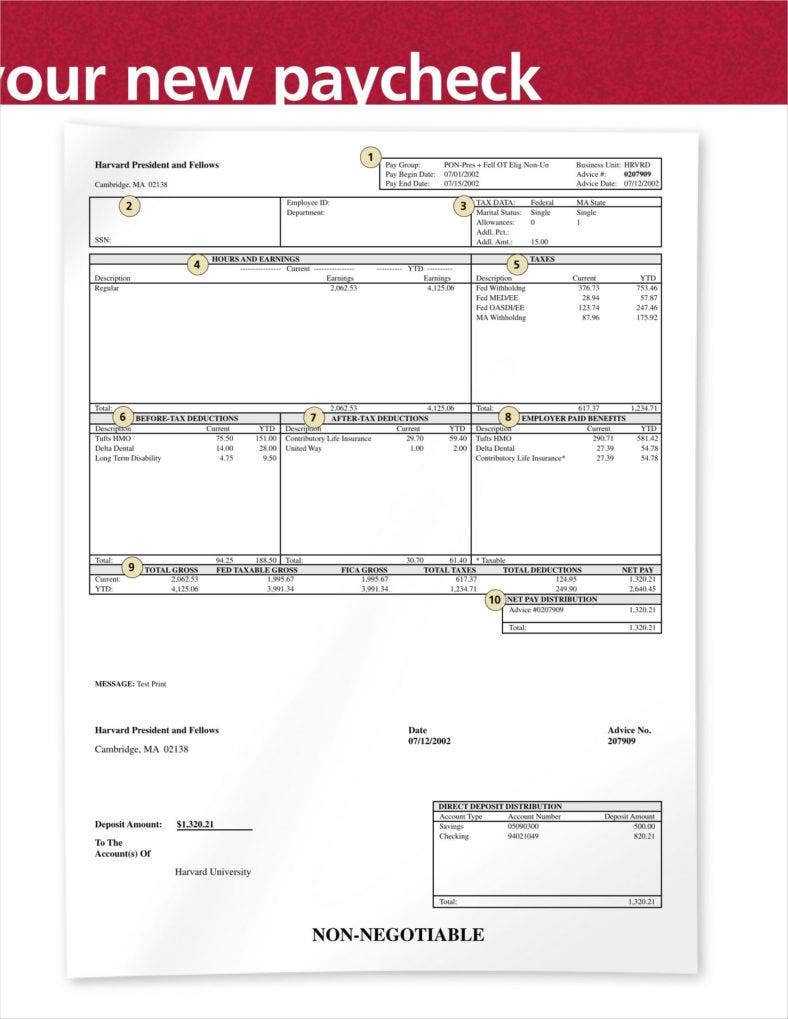 10+ Blank Pay Stub Templates - Free PDF, DOC Format Download  Inside Blank Pay Stub Template Word