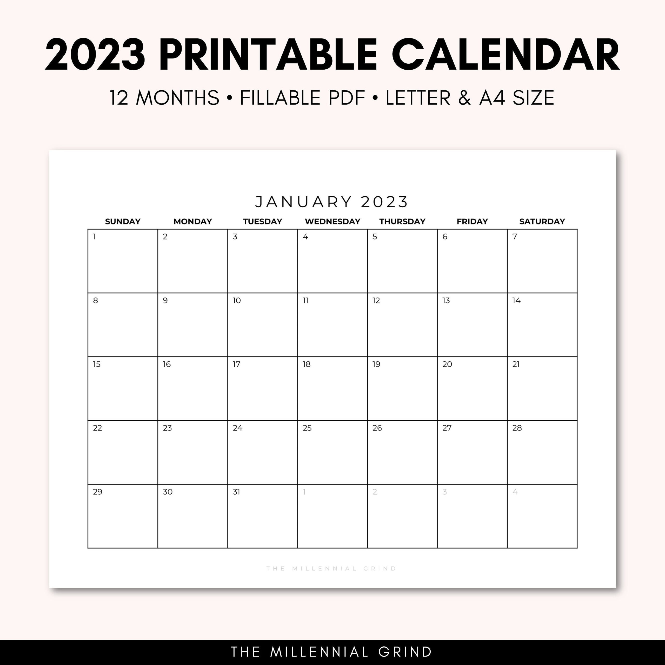 10 Calendar Printable 10 Calendar Template 10 - Etsy