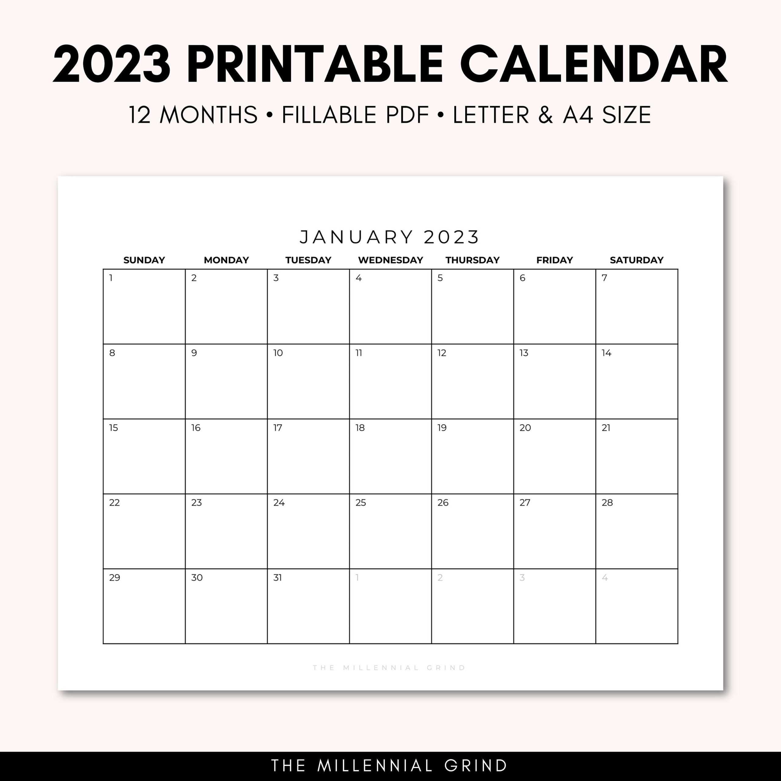 10 Calendar Printable 10 Calendar Template 10 - Etsy