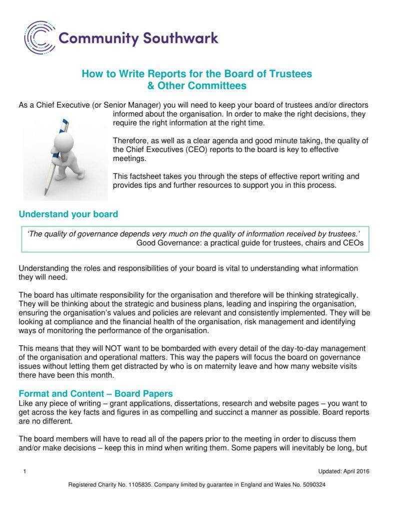 10+ CEO Report Templates – PDF  Free & Premium Templates Regarding Ceo Report To Board Of Directors Template