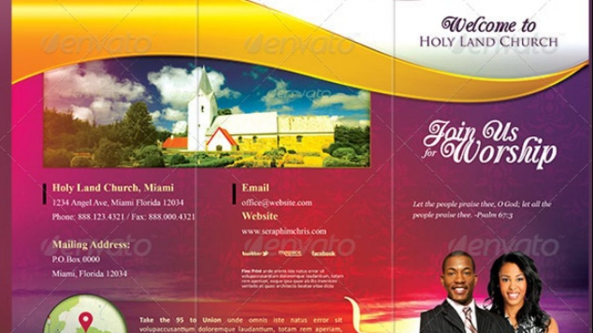 10+ Church Brochure Template Word, PSD and InDesign Format  Within Free Church Brochure Templates For Microsoft Word