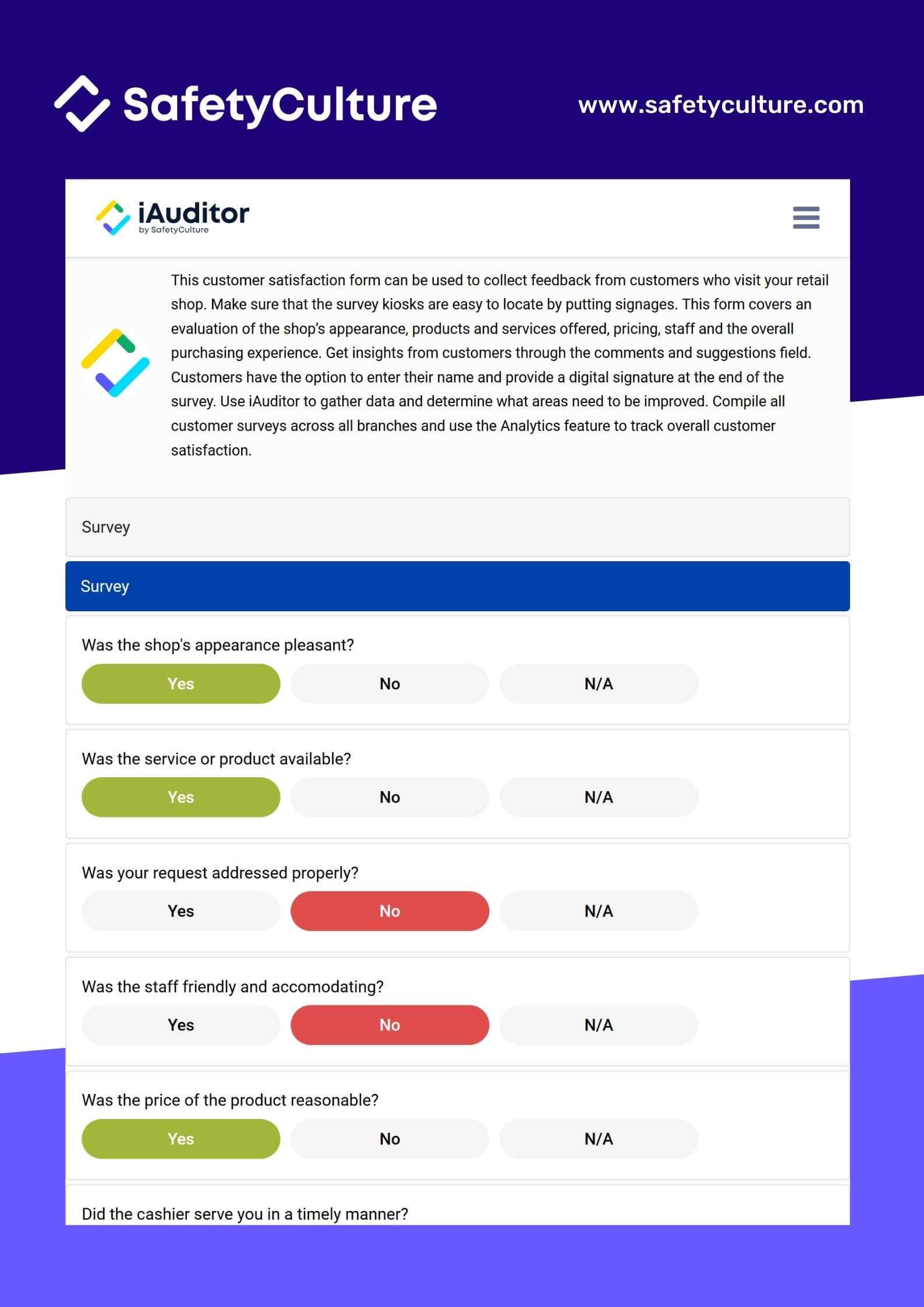 10 Customer Satisfaction Survey Forms [Free PDF]  SafetyCulture Throughout Customer Satisfaction Report Template