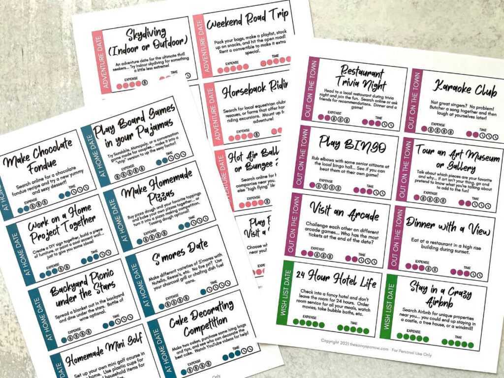10 Date Night Ideas to Add to Your Date Jar - Free Printable List