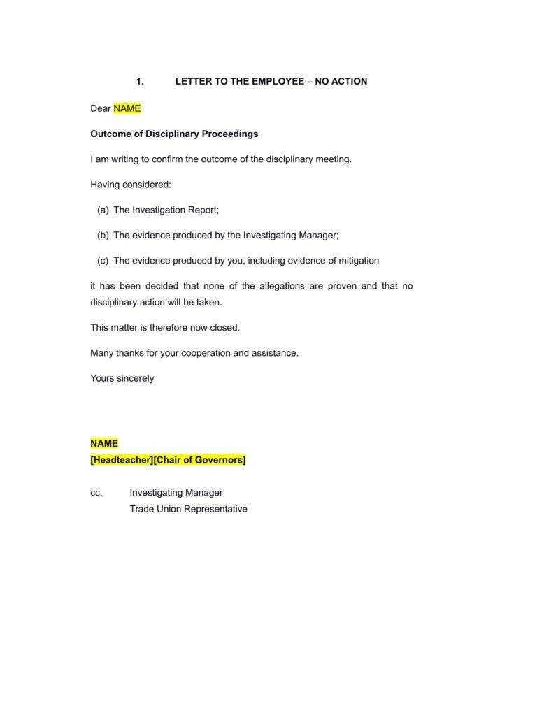 10+ Disciplinary Warning Letters – Free Samples, Examples Download  Regarding Investigation Report Template Disciplinary Hearing