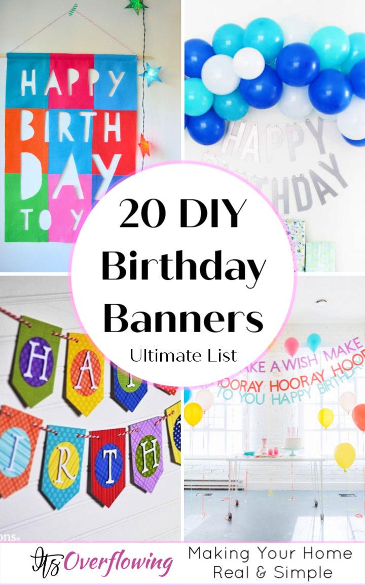 10 DIY Birthday Banner Ideas with FREE Printable Templates Throughout Diy Birthday Banner Template