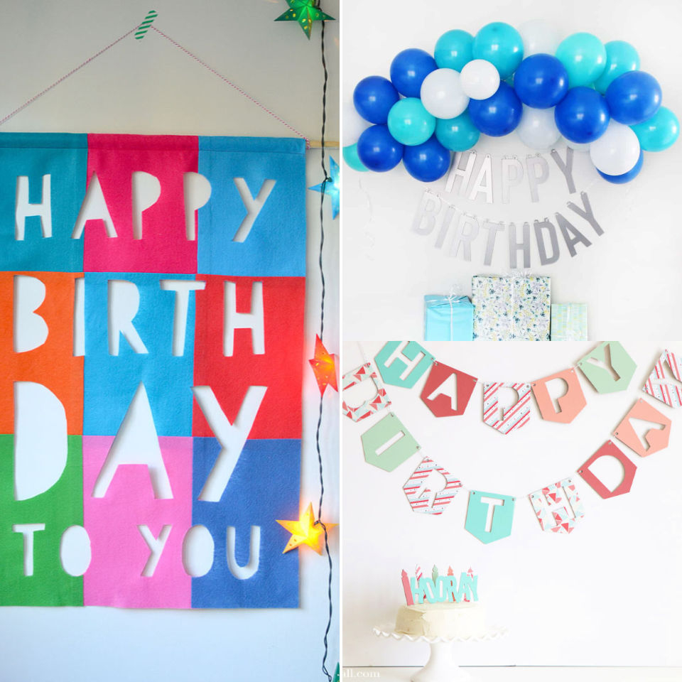 10 DIY Birthday Banner Ideas with FREE Printable Templates Throughout Diy Party Banner Template