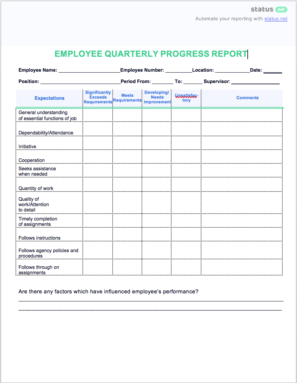 10 Easy Quarterly Progress Report Templates  Free Download With Business Quarterly Report Template