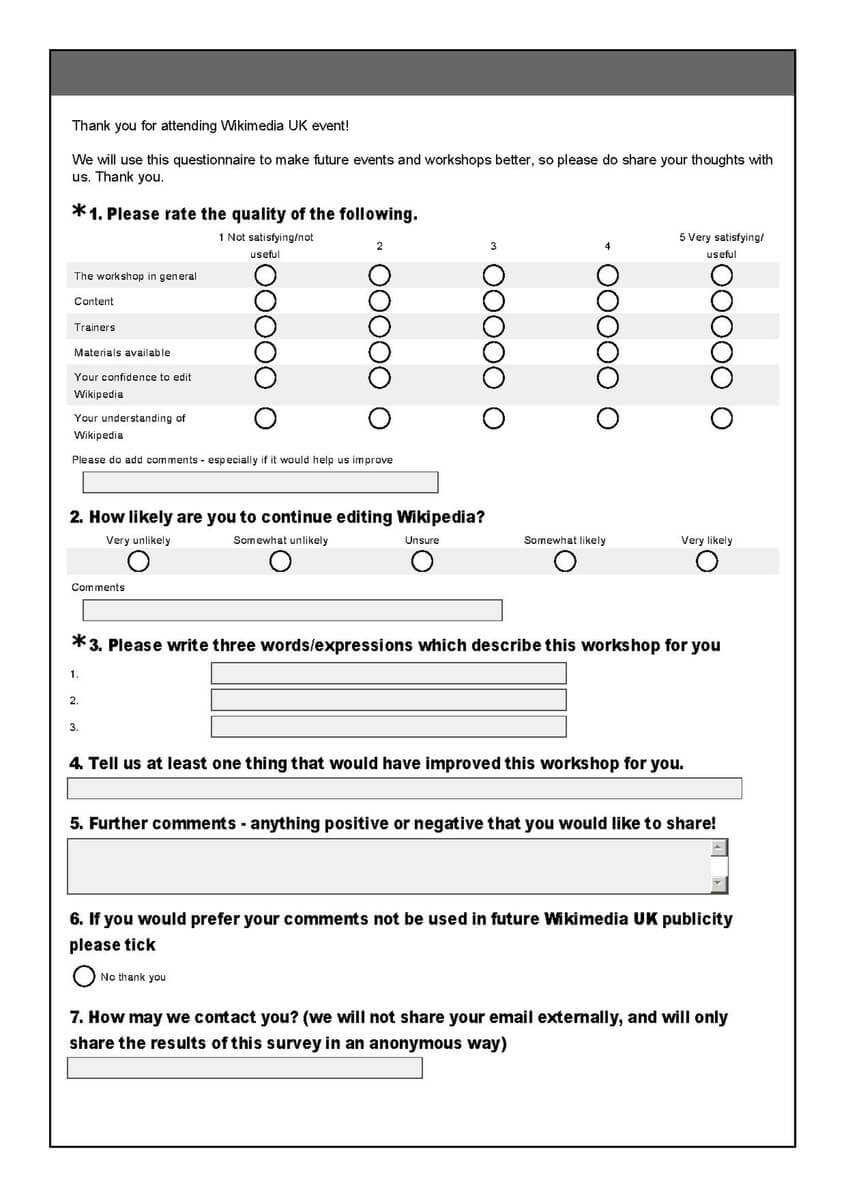 10 Excellent Event Satisfaction Survey Templates  QuestionPro Regarding Post Event Evaluation Report Template