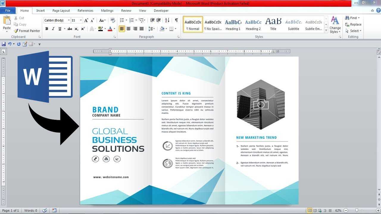 10 Fold Brochure Design In Microsoft Office Word  Brochure Design In Ms  Word In Brochure Templates For Word 2007