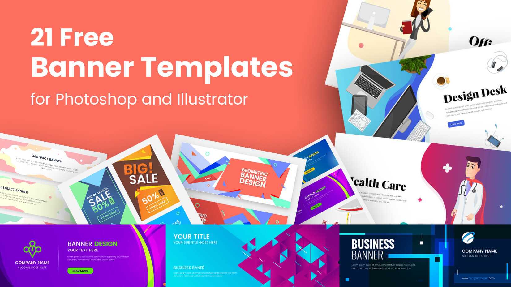 10 Free Banner Templates For Photoshop And Illustrator Inside Free Website Banner Templates Download