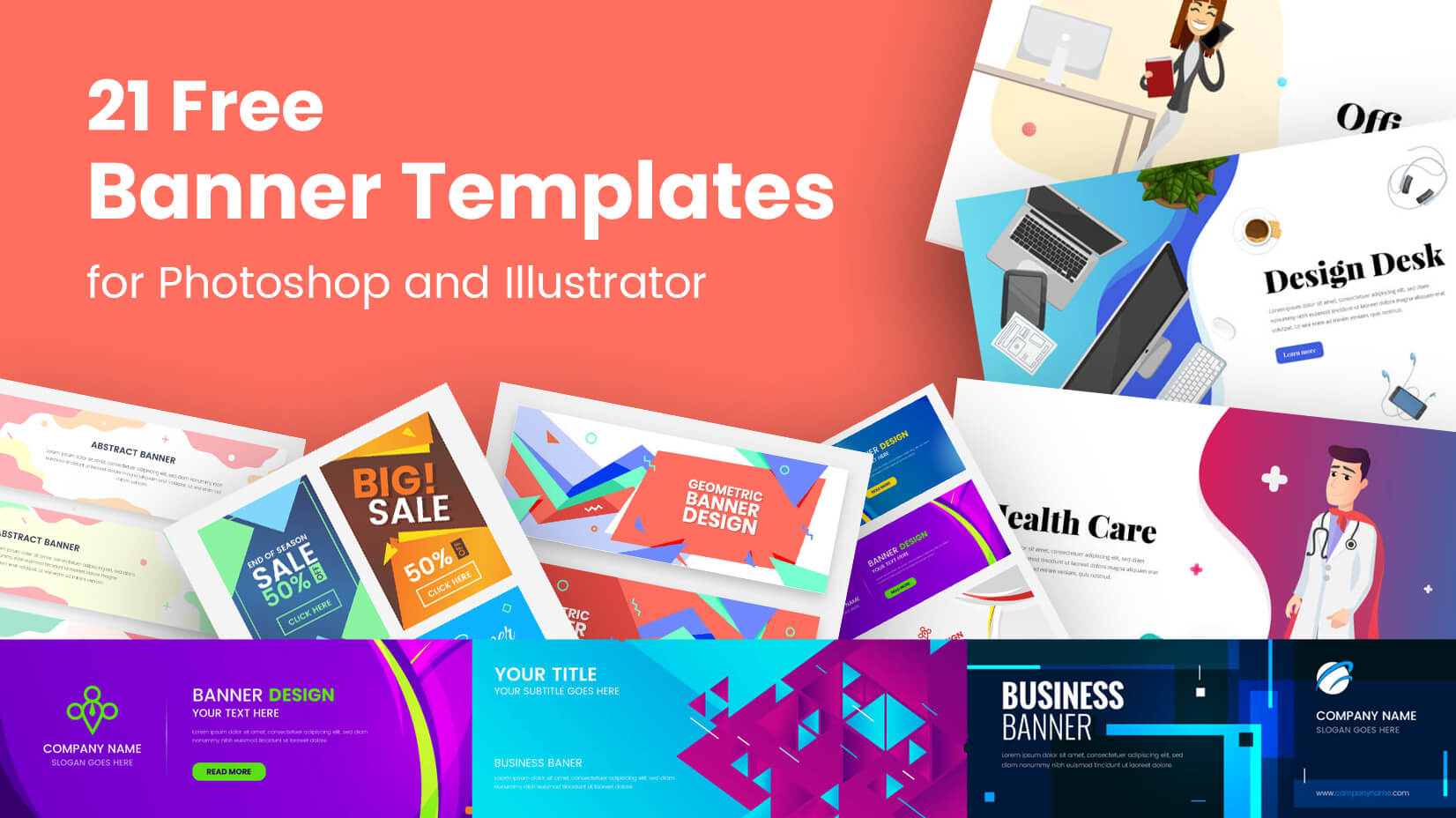 10 Free Banner Templates for Photoshop and Illustrator Throughout Banner Template For Photoshop