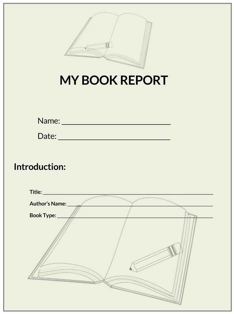 10 Free Book Report Templates  How To Outline (Format) With First Grade Book Report Template