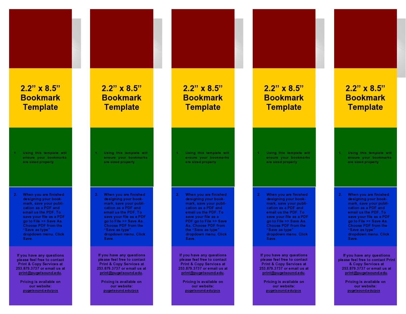 10 Free Bookmark Templates (Word, PDF) - TemplateArchive Inside Free Blank Bookmark Templates To Print