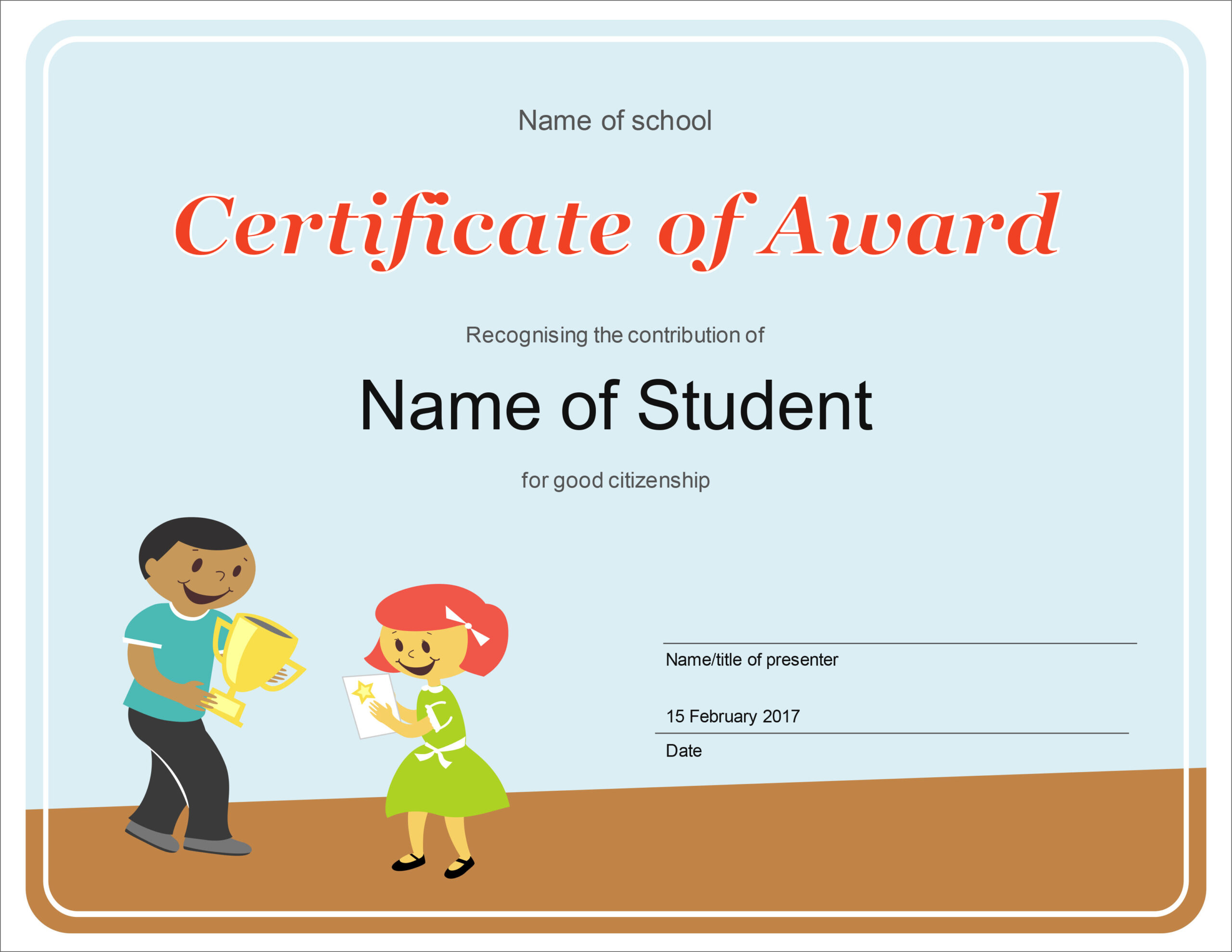 10 Free Creative Blank Certificate Templates In PSD Photoshop  Intended For School Certificate Templates Free