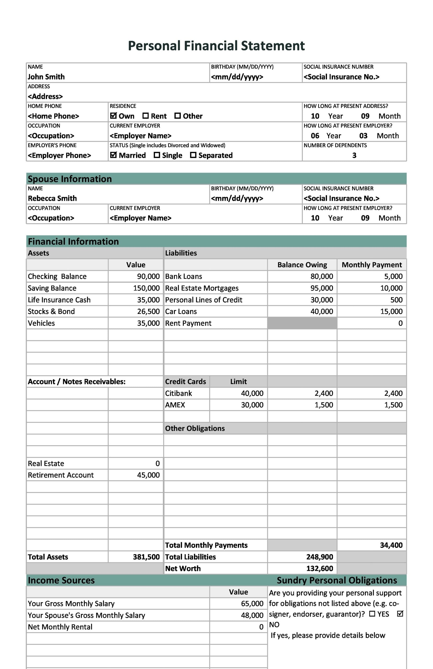 10 Free Financial Statement Templates (Excel) - TemplateArchive With Financial Reporting Templates In Excel