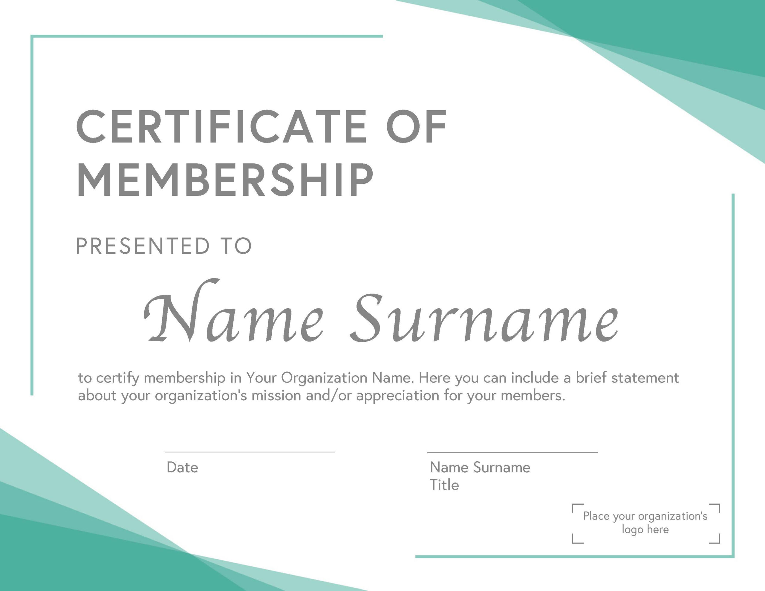 10 Free Membership Certificate Templates for Any Occasion For Llc Membership Certificate Template Word