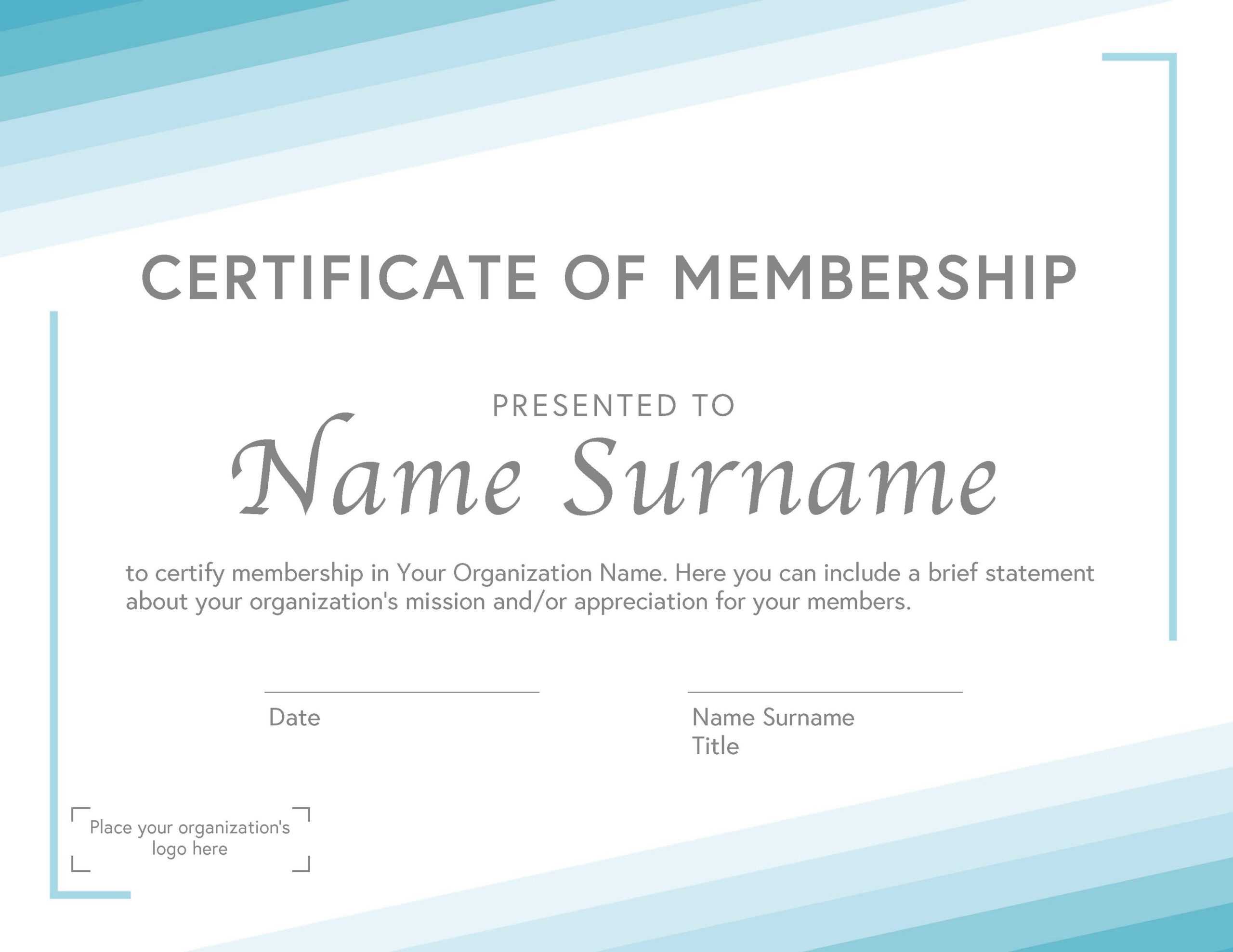 10 Free Membership Certificate Templates for Any Occasion Inside New Member Certificate Template