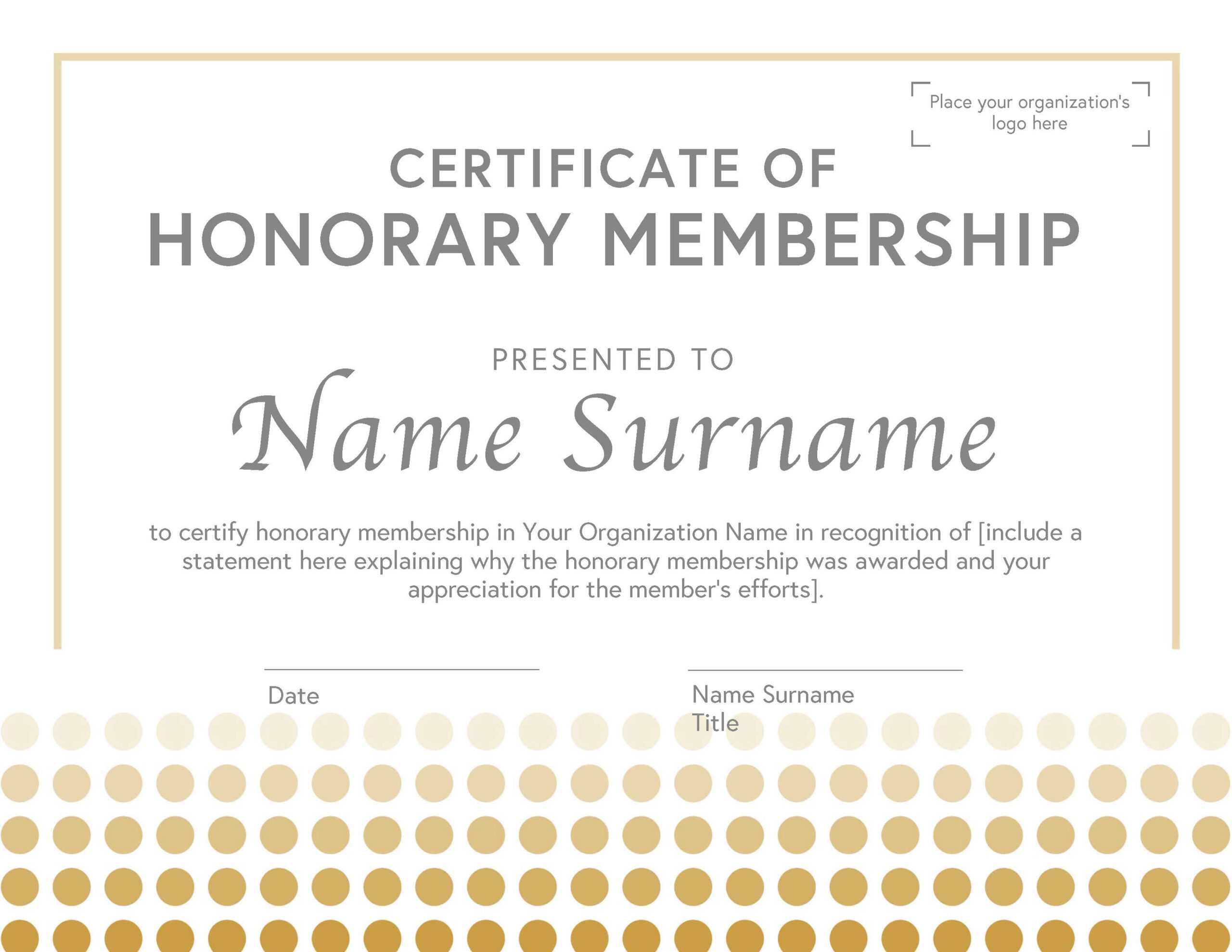 10 Free Membership Certificate Templates for Any Occasion Regarding Life Membership Certificate Templates