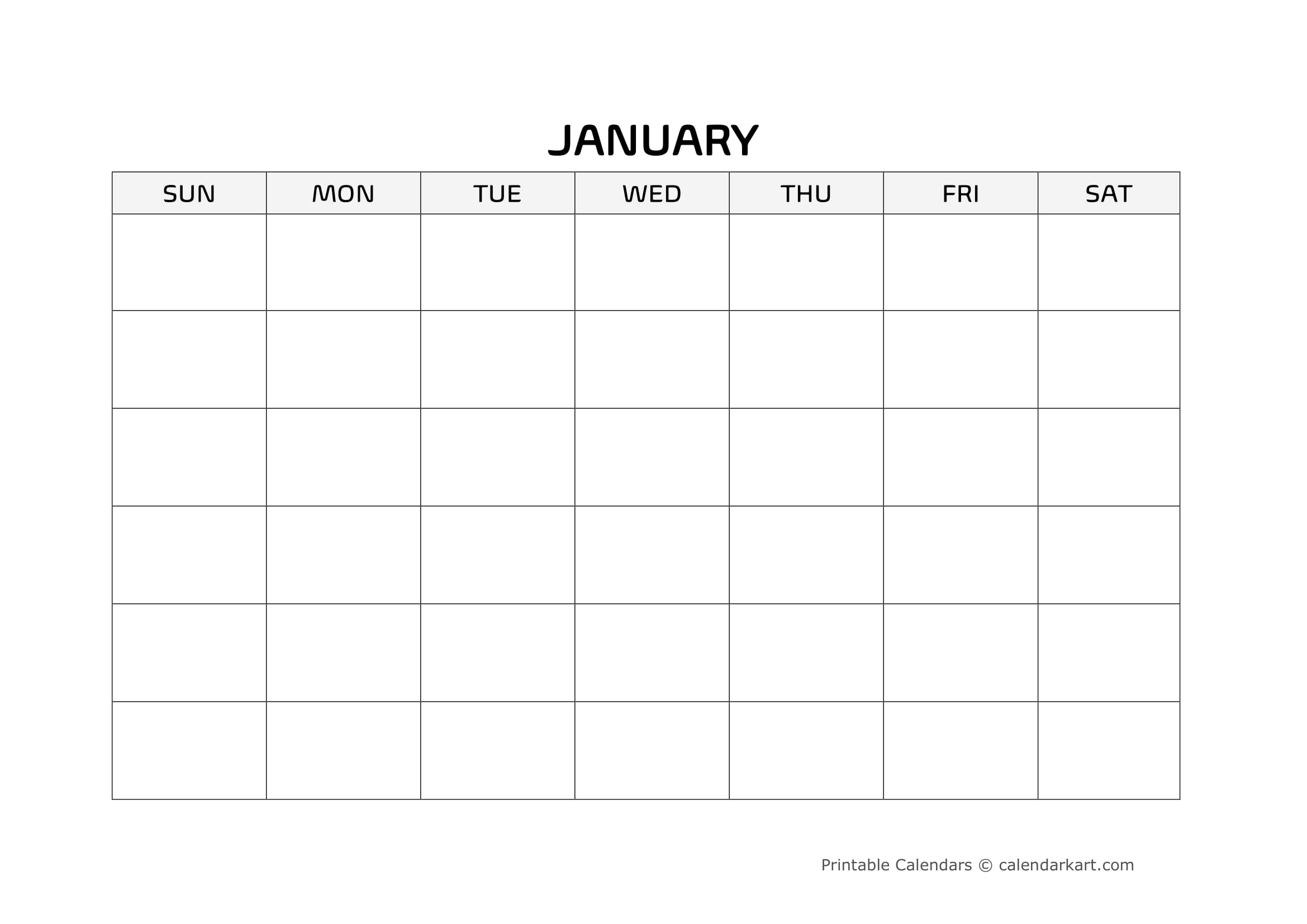 10+ Free Printable Blank Calendar Templates (Undated) – In Full Page Blank Calendar Template