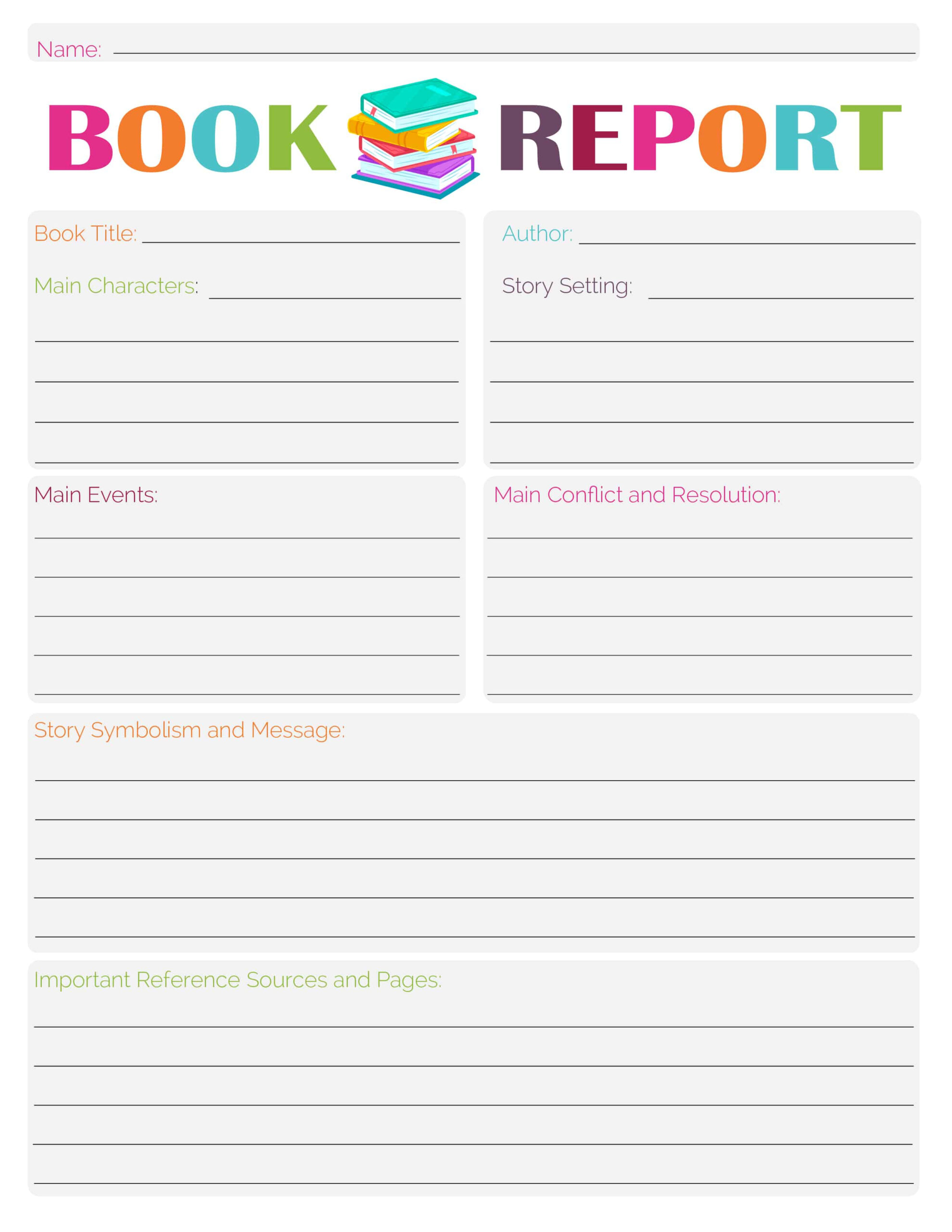 10 Free Printable Book Report Templates - Freebie Finding Mom For Book Report Template 3Rd Grade