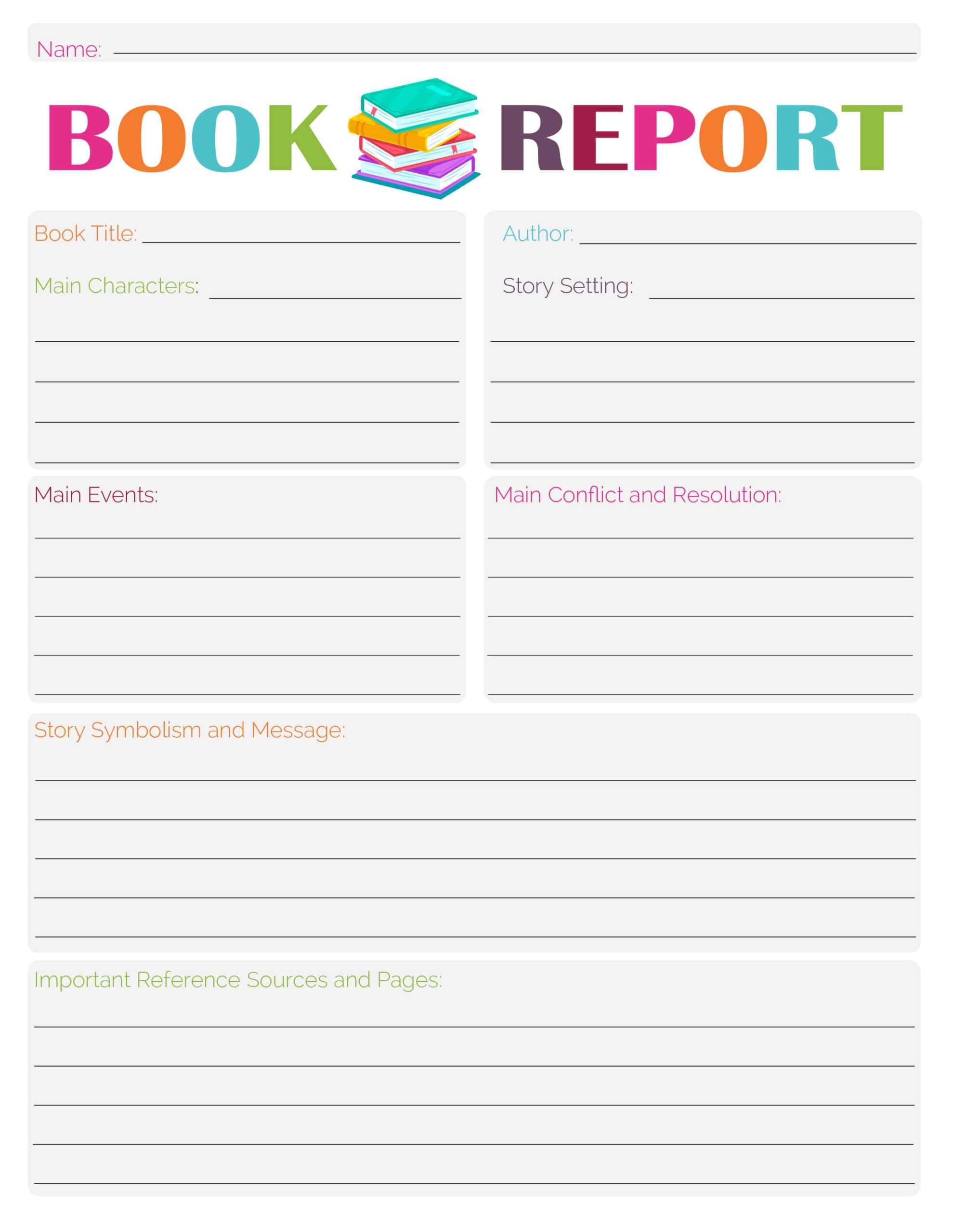 10 Free Printable Book Report Templates - Freebie Finding Mom