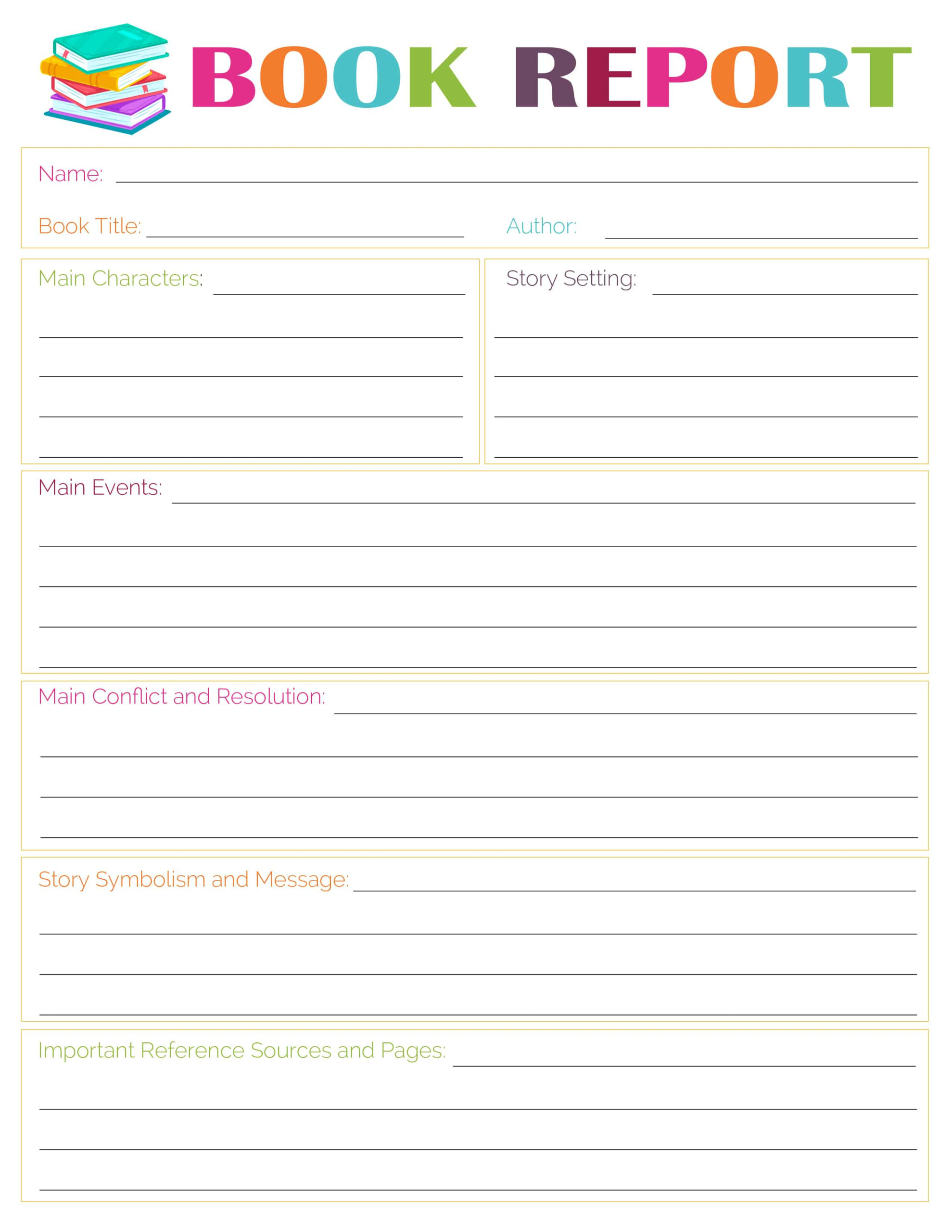 10 Free Printable Book Report Templates - Freebie Finding Mom With Report Writing Template Free