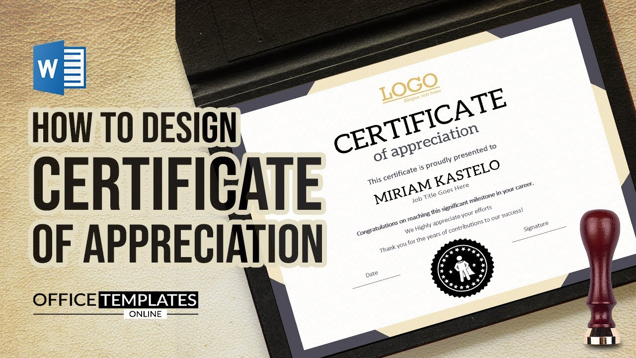 10+ Free Printable Certificate Templates for MS Word Pertaining To Template For Certificate Of Appreciation In Microsoft Word