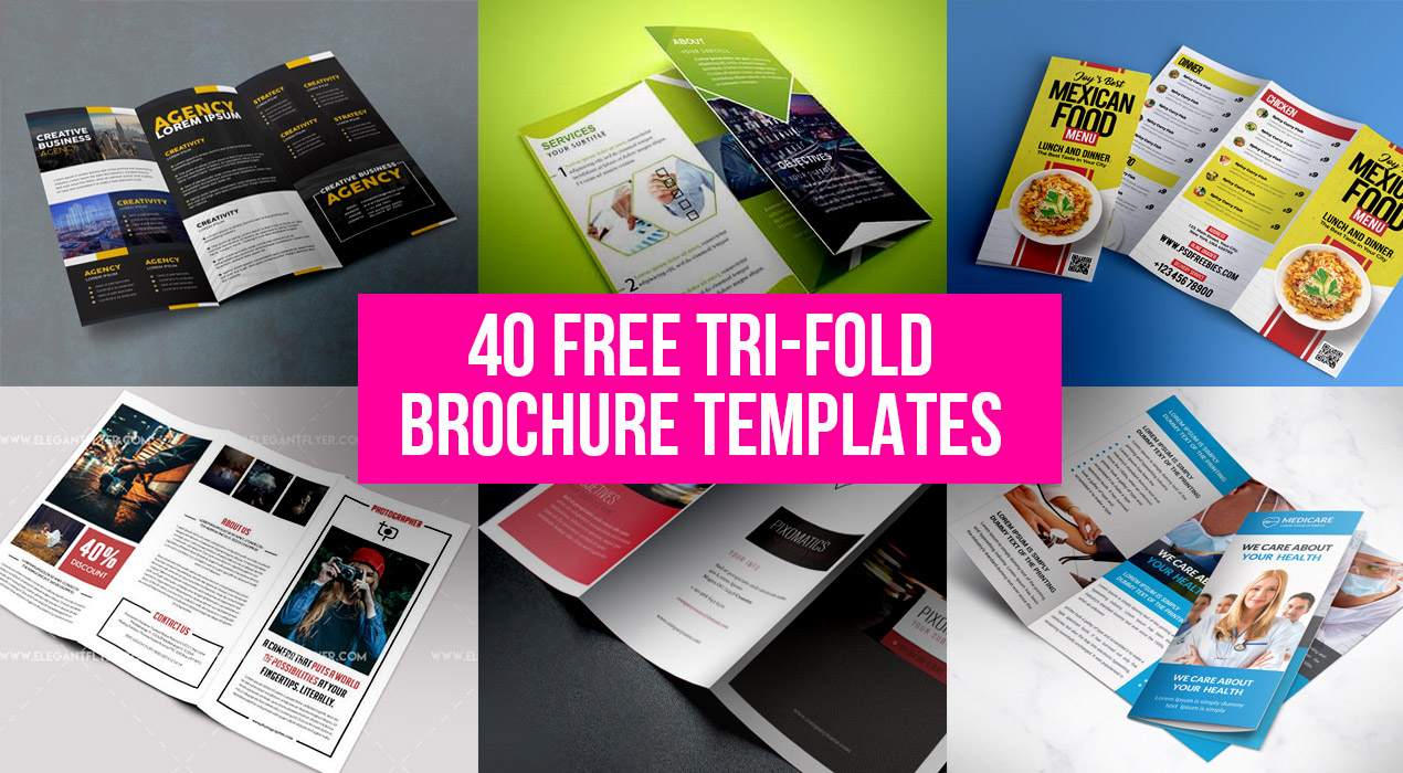 10 Free Professional Tri-fold Brochures for Business - Graphicsfuel Intended For Free Three Fold Brochure Template