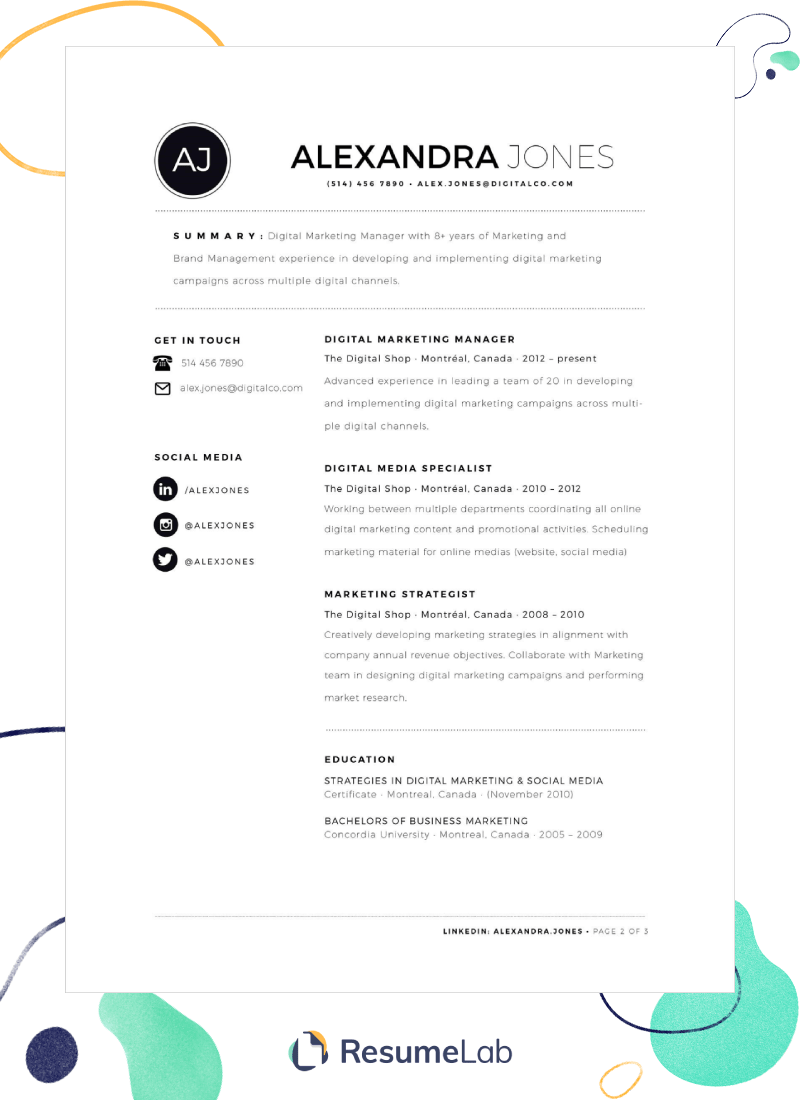 10+ Free Resume Templates For Microsoft Word [10 Ready] In Free Blank Resume Templates For Microsoft Word