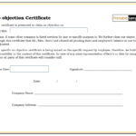 10 Free Sample No Objection Certificate Templates – Printable Samples For Noc Report Template