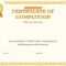 10 Great Certificate Of Completion Templates (10% FREE) Intended For Free Completion Certificate Templates For Word