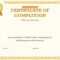 10 Great Certificate Of Completion Templates (10% FREE) With Regard To Certificate Of Completion Free Template Word