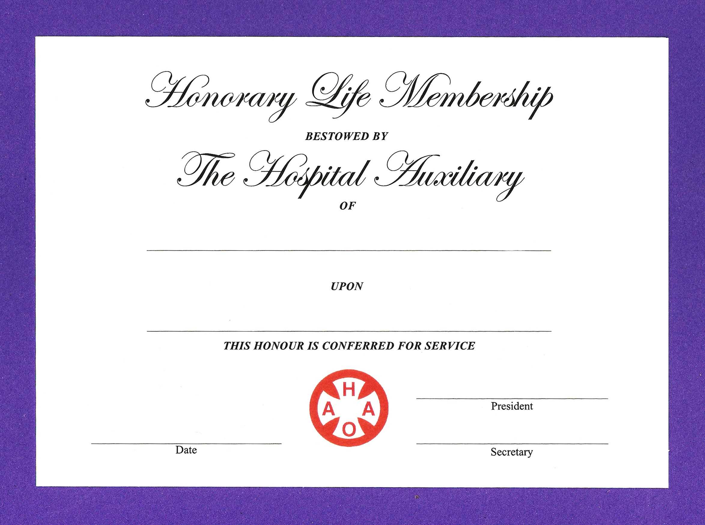 10+ Honorary Life Certificate Templates - PDF, Docx  Free  Inside Life Membership Certificate Templates