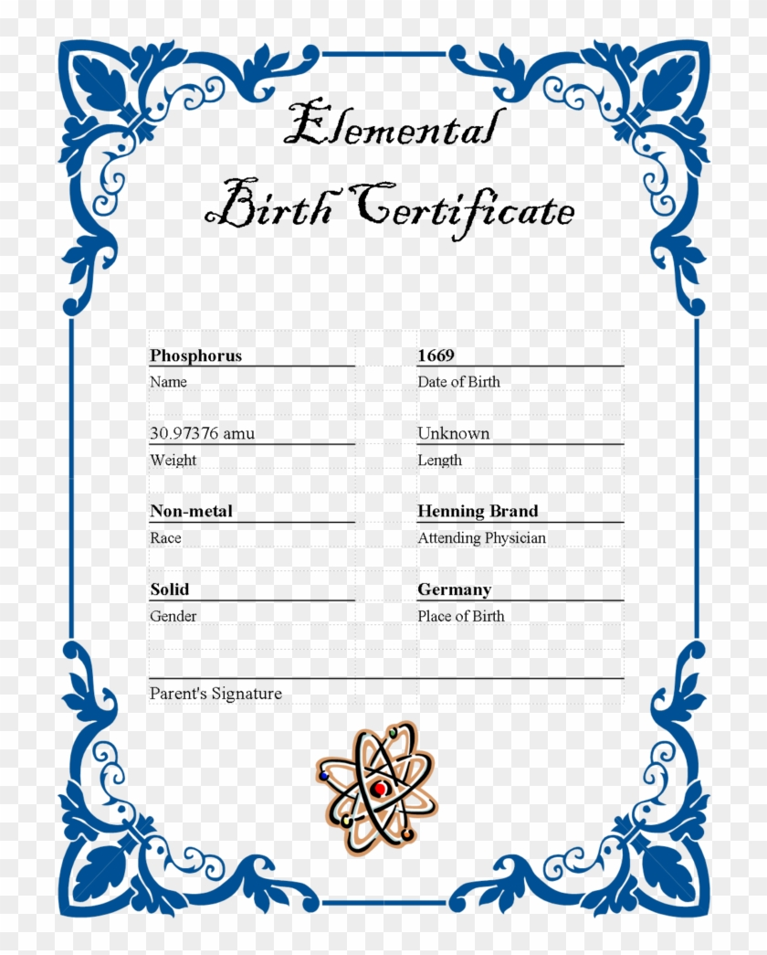 10 Images Of Ar Element Birth Certificate Template - Border Design  With Birth Certificate Fake Template