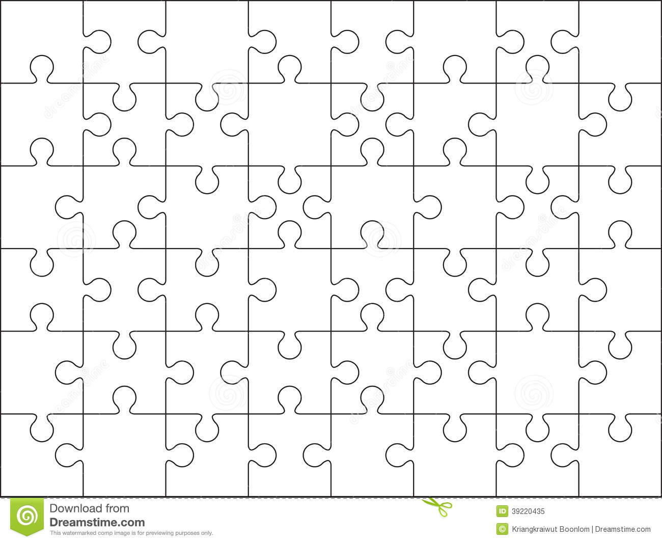 10 Jigsaw Puzzle Blank Template Stock Illustration - Illustration  Pertaining To Blank Jigsaw Piece Template