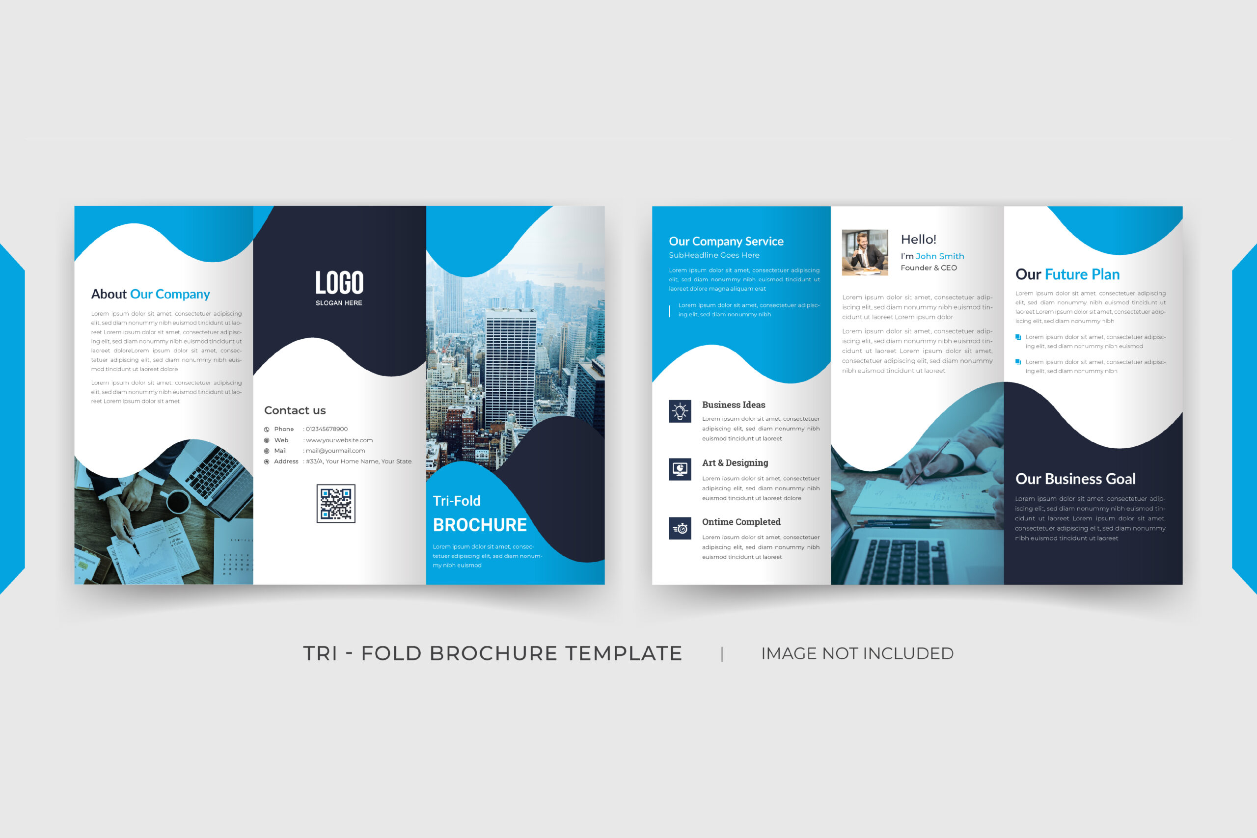 10 Pages Tri Fold Brochure Template With Regard To 6 Panel Brochure Template