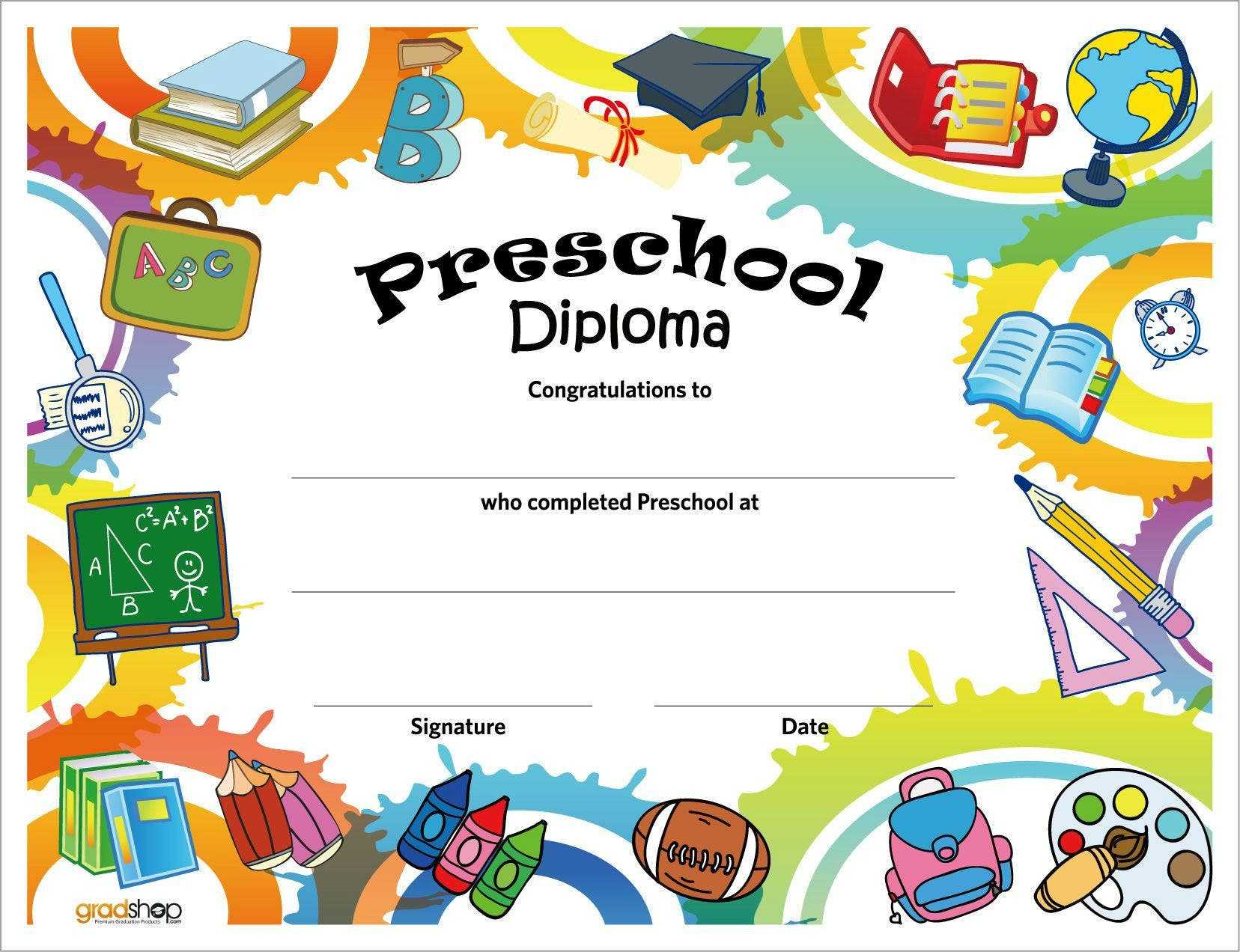 10+ Preschool Certificate Templates - PDF  Free & Premium Templates Within Preschool Graduation Certificate Template Free