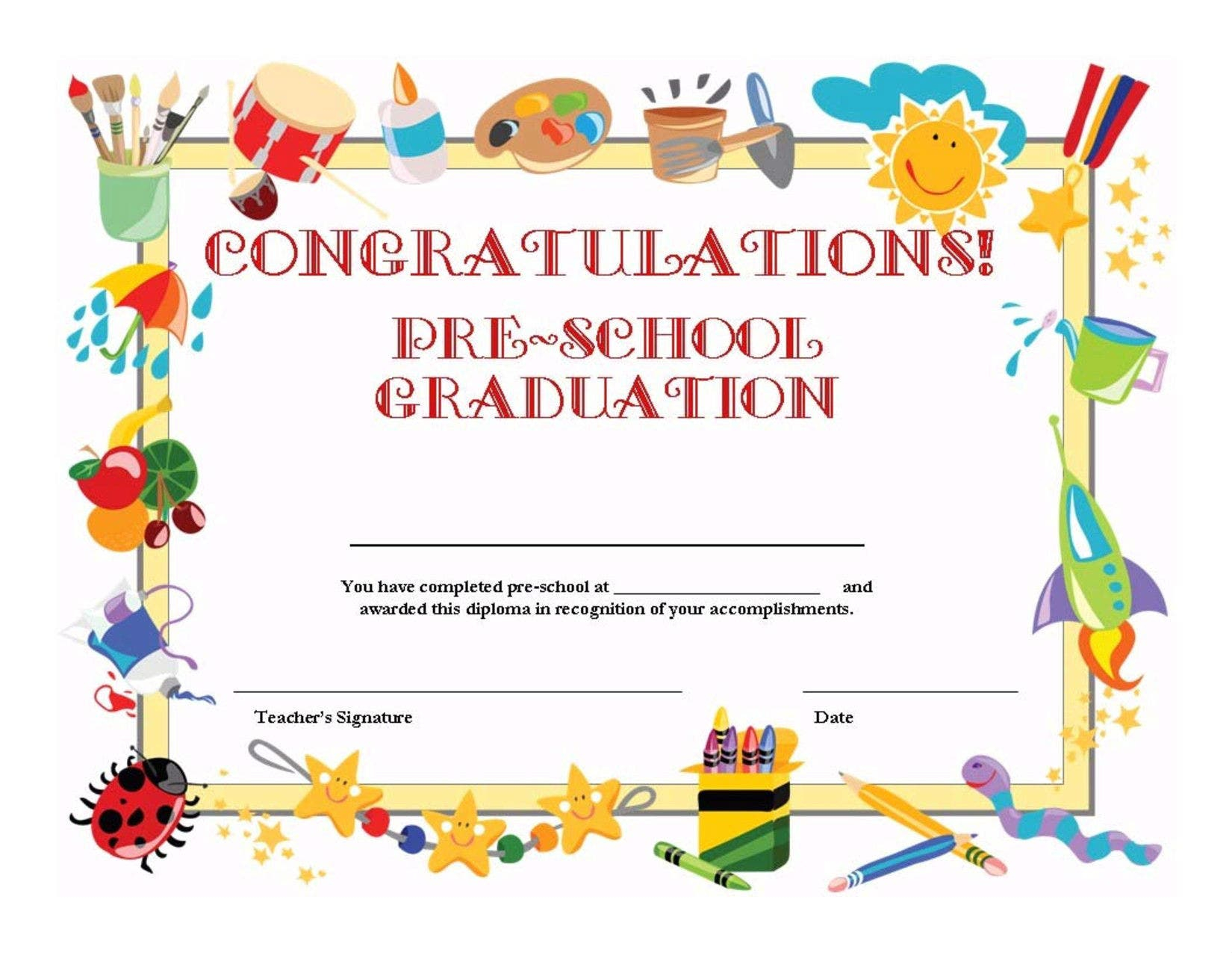 10+ Preschool Certificate Templates - PDF  Free & Premium Templates