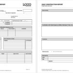 10+ Printable Construction Report Formats In MS Word With Daily Reports Construction Templates