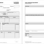 10+ Printable Construction Report Formats In MS Word With Regard To Free Construction Daily Report Template