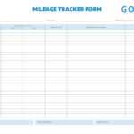 10 Printable IRS Mileage Tracking Templates – GOFAR For Mileage Report Template