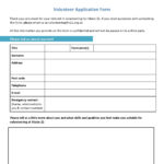 10 Printable Volunteer Application Templates (Free) – TemplateArchive Regarding Volunteer Report Template