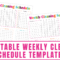 10 Printable Weekly Cleaning Schedule Templates – Freebie Finding Mom Inside Blank Cleaning Schedule Template
