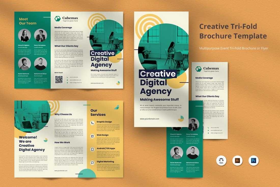 10+ Professional Brochure Templates & Designs  Design Shack Inside Professional Brochure Design Templates