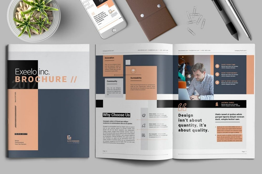 10+ Professional Brochure Templates & Designs  Design Shack With Membership Brochure Template