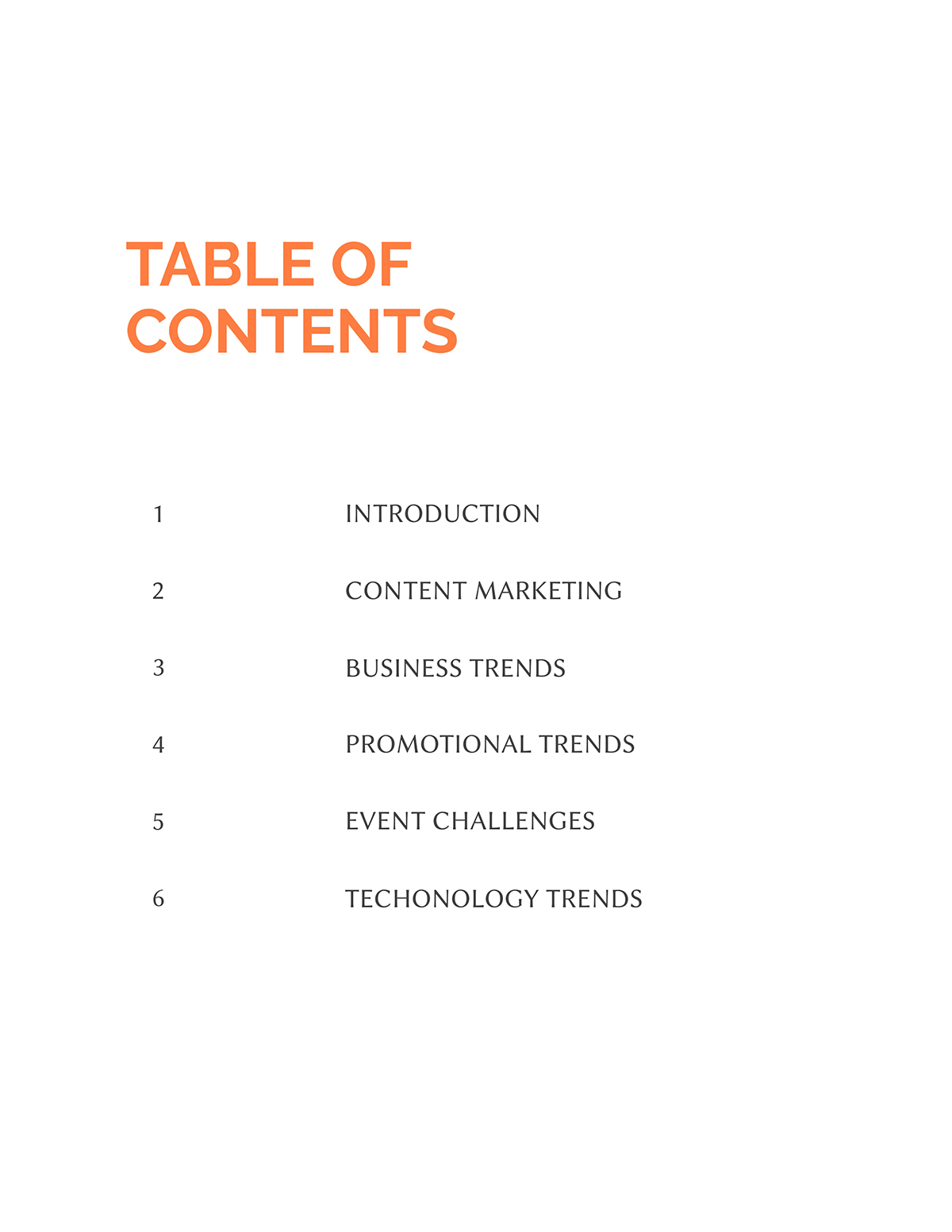 10 Professional Table Of Contents Templates [10 Update] For Blank Table Of Contents Template