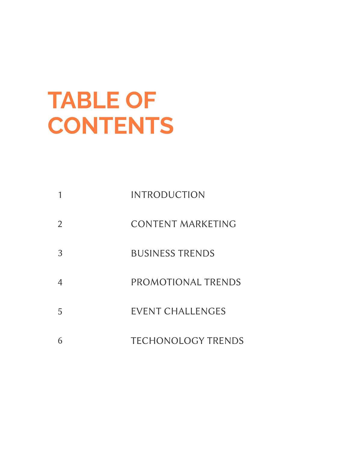 10 Professional Table of Contents Templates [10 Update] For Blank Table Of Contents Template