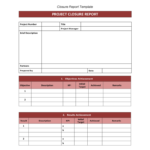 10 Project Closure Template – Fillable, Printable PDF & Forms  With Closure Report Template