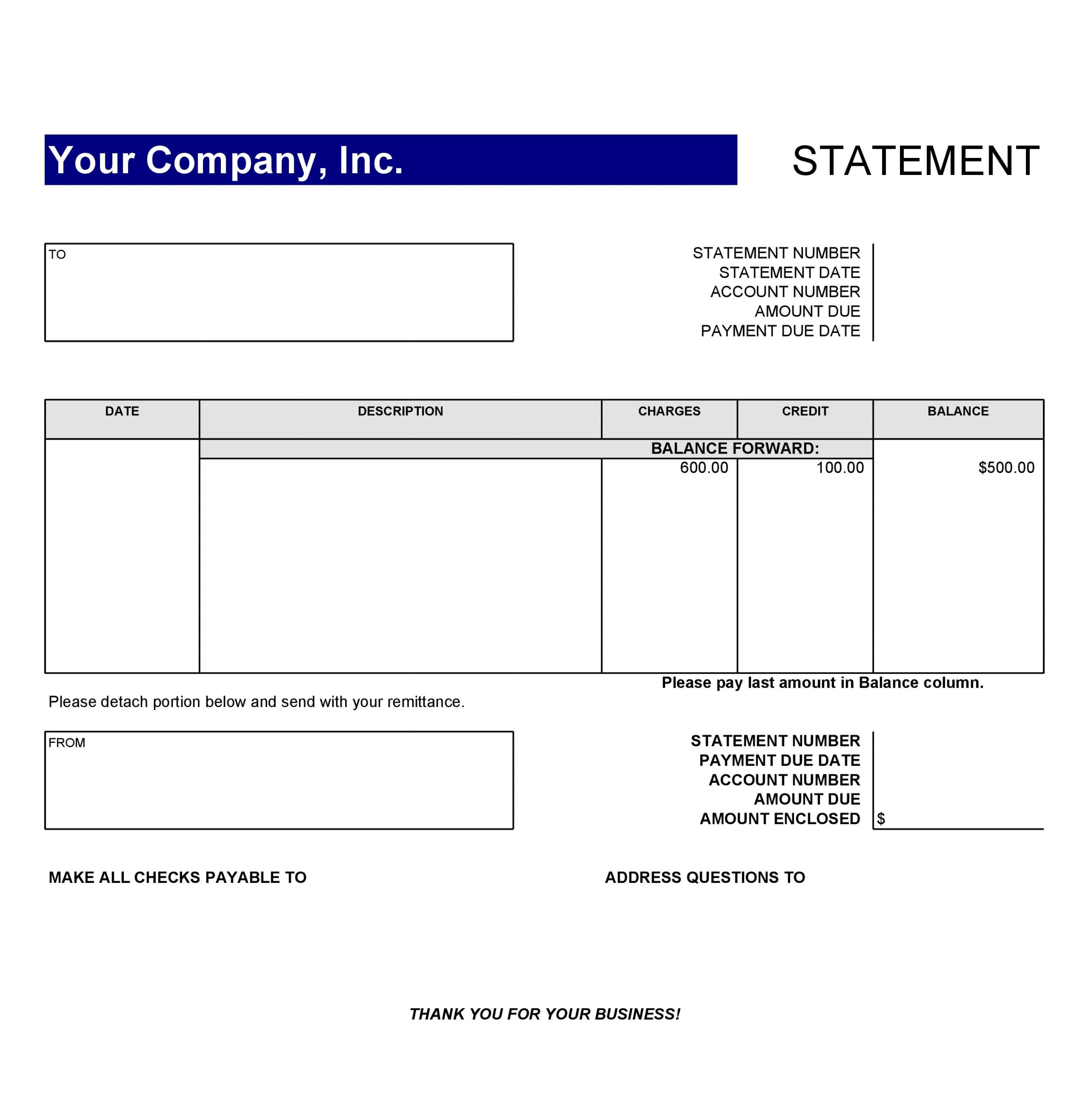 10 Real & Fake Bank Statement Templates [Editable] For Blank Bank Statement Template Download