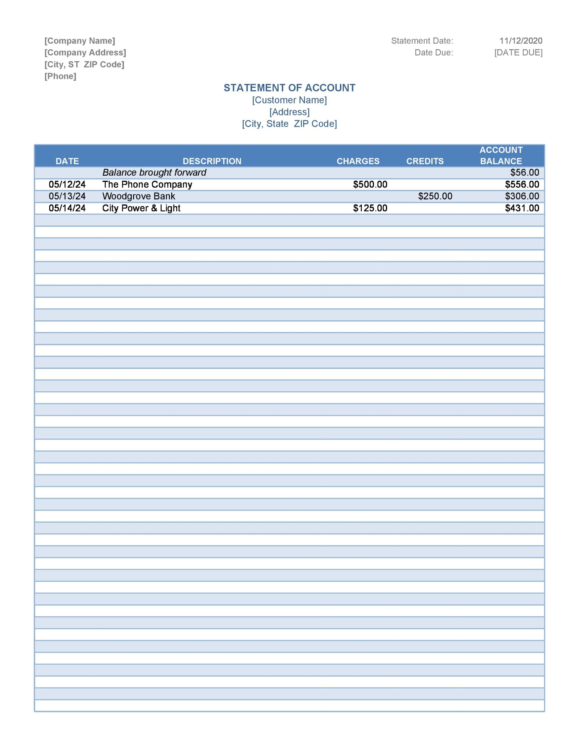 10 Real & Fake Bank Statement Templates [Editable] Pertaining To Blank Bank Statement Template Download